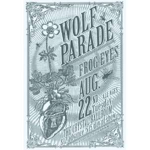  Wolf Parade Poster   Concert Flyer   Green