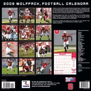  NC State Wolfpack 2009 12 x 12 Team Wall Calendar 