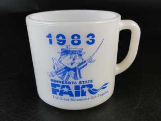 1983 Vtg Fire King Anchor Hocking Souvenir Minnesota State Fair Mug 