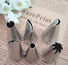 6pcs Cake Decoration set Icing Piping Nozzle tips stainless steel 