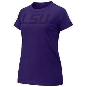 Nike LSU Tigers Ladies Purple Large Logo T shirt  Sports 