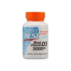  Doctors Best   Best Vitamin D    5000IU    180 Softgels 
