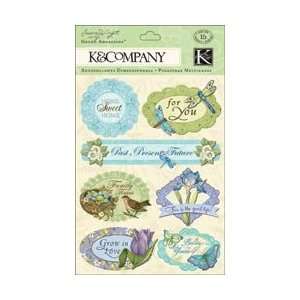  K&Company Botanical Grand Adhesions Word; 3 Items/Order 