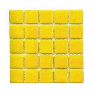   Saffron Glass Yellow Mosaic Tile Kitchen, Bathroom Backsplash Tiling