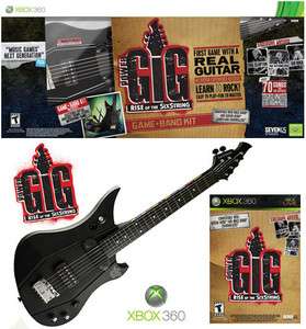 POWER GIG XBox 360 Guitar Bundle Set Rise of SixString Kit electric 