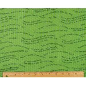  Green Sayings Oz Fabric Arts, Crafts & Sewing
