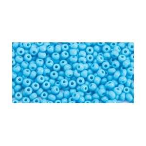 Beaders Paradise Glass Bead Tubes 24 Grams 6/0 Opaque Blue Turquoise 