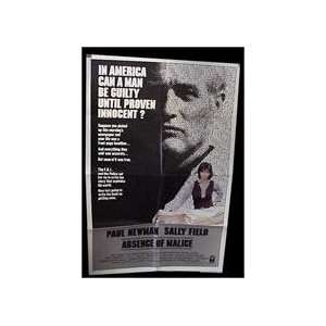  Absent of Malice Folded Movie Poster 1981 