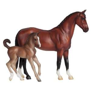  Breyer Classics Blood Bay Warmblood and Foal Set Toys 