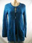 New Womens STYLE & CO Dark Teal Heather Long 3 Button L