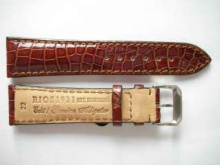 Rios1931 genuine alligator thick Mahogany watch band  