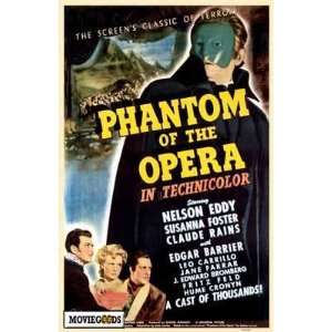  The Phantom of the Opera (1943) 27 x 40 Movie Poster Style 