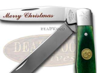 CANAL STREET CUTLERY CO Merry Christmas Green Bone Trapper 1/100 