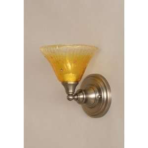  One Light Wall Sconce with Wine Crystal Glass Shade in 