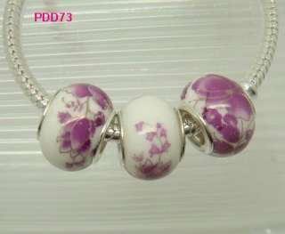 20 colors Pick Lampwork Murano Porcelain European beads/Charms Fit For 