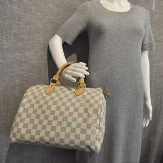 LOUIS VUITTON Damier Azur SPEEDY 30 Handbag Bag Purse  