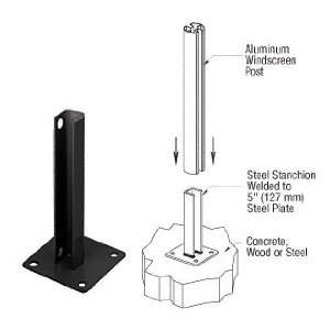   AWS Steel Stanchion for 90 Degree Round Corner Posts by CR Laurence