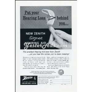    1961 Vintage Ad Zenith New Signet hearing Aid 