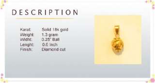 18k gold ball pendant from singapore #24  