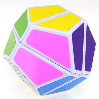 Dodecahedron 2x2x2 Megaminx 12 Sided Rubiks Cube White  