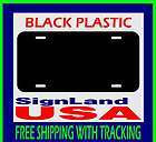 blank plastic black license plate decal car truck 