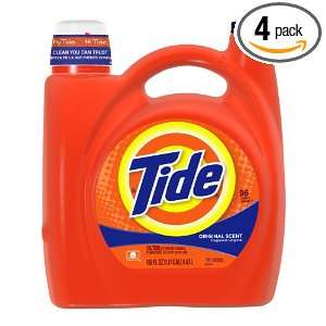  Tide Original Scent with Actilift, 150 Ounce (Pack of 4 