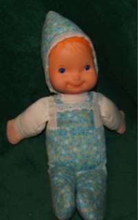 Vintage Fisher Price 245 Bobbie Bobby Soft Cloth Doll Vinyl Head Baby 