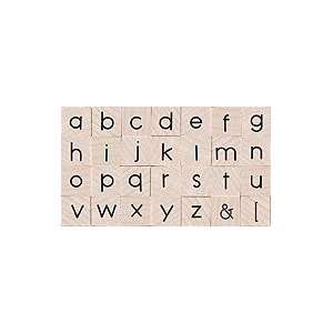  Basic Lowercase Alphabet Letters Wood Mounted Rubber Stamp 