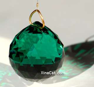 30mm Swarovski 8558 Emerald Green AustrianCrystal Prism Ball sphere 