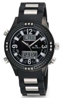 Lucien Piccard World Time Black Chronograph Alarm Watch 085785148390 
