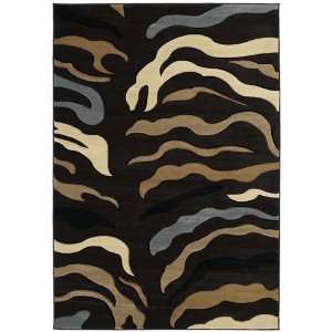 Wild Thing Chocolate Brown Zebra Rugs by United Weavers Contours 