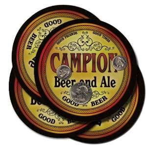  CAMPION Family Name Beer & Ale Coasters 