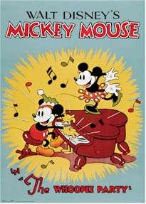 DISNEY POSTER ~ MICKEY MOUSE WHOOPEE PARTY Walt Movie  