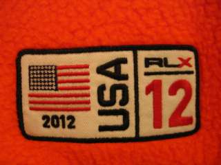   Ralph Lauren RLX polar fleece jacket Vest wtih USA Flag, NWT, M  