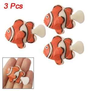  Como Aquarium Wiggled Tail Orange Striped Plastic Fish 3 