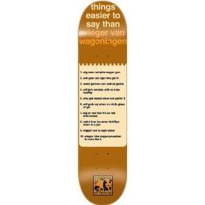  Enjoi Wieger Tmi Deck 8.0 Resin 7 Skateboard Decks 