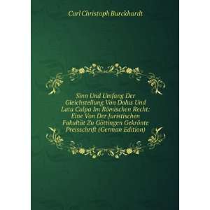   Zu GÃ¶ttingen GekrÃ¶nte Preisschrift (German Edition) Carl