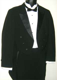 Raffinati Black Tuxedo Tailcoat 38S Pants 27 30 31 Jacket Coat Tails 
