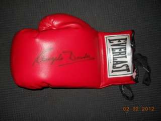   Letter Authentic Signed Everlast Red Boxing Glove Legend Mint  