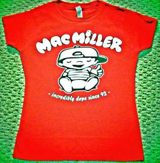 Mac Miller Knock Knock Rap Hip Hop Ladies Women T SHIRT  