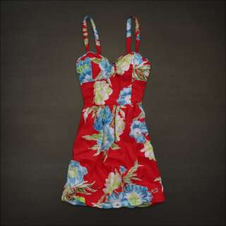 NWT Hollister Bettys Floral Beach Sun Dress Skirt S Small Smock Red 