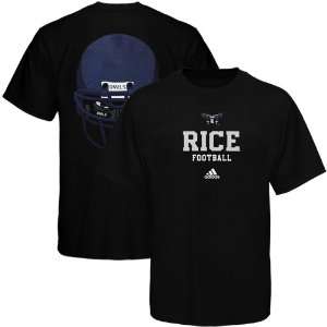  adidas Rice Owls College Eyes T Shirt   Black Sports 