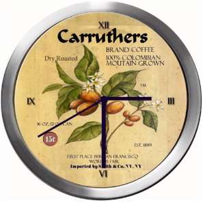  CARRUTHERS 14 Inch Coffee Metal Clock Quartz Movement 