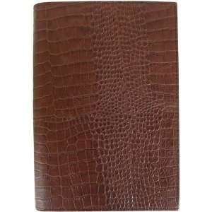  Chocolate Brown Cavallini Gigante Embossed Leather Journal 