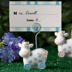 Wholesale Wedding Favors Unique Favors, Blue toy cow design place card 