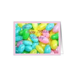  Happy Belated Birthday Jellybeans Card Health & Personal 