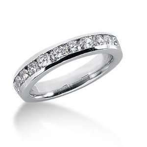 14K Gold Diamond Anniversary Wedding Ring 11 Round Brilliant Diamonds 