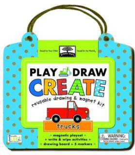 Green Start Play, Draw, Create Trucks Reuseable Drawing & Magnet Kit