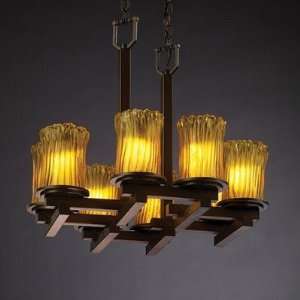   Light Chandelier Metal Finish Dark Bronze, Shade Color White Frosted