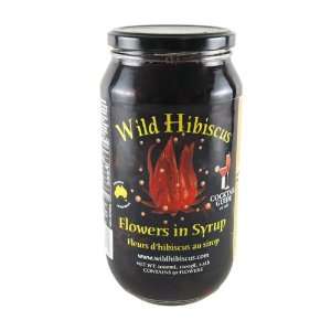 Wild Hibiscus Flowers in Syrup   50 Whole Flowers   2.5 lbs  